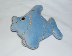 Doudou poisson bleu